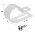 thumbnail image 2 of 19mm Nylon R Type Cable Clip Wire Clamp with Screws White 50 Pieces, 2 of 5