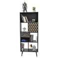 thumbnail image 2 of Librero Top Living Moderno con Estantes Cajón y Puerta Negro con Detalles Café, 2 of 8