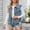 Blue, variant on BEFOKA Women's Oversized Denim Vest Mid Long Jean Vest Sleeveless Jackets Distressed Vests Lightweight Denim Shirts