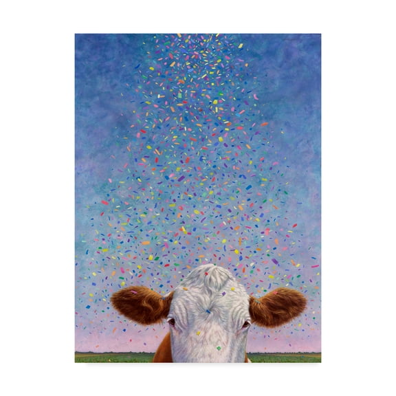 Trademark Fine Art 'Celebration Cow' Canvas Art by James W. Johnson