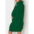 thumbnail image 4 of Pink Queen 2025 Christmas Chunky Knit Turtleneck Sweater Dress with Pockets, 4 of 6
