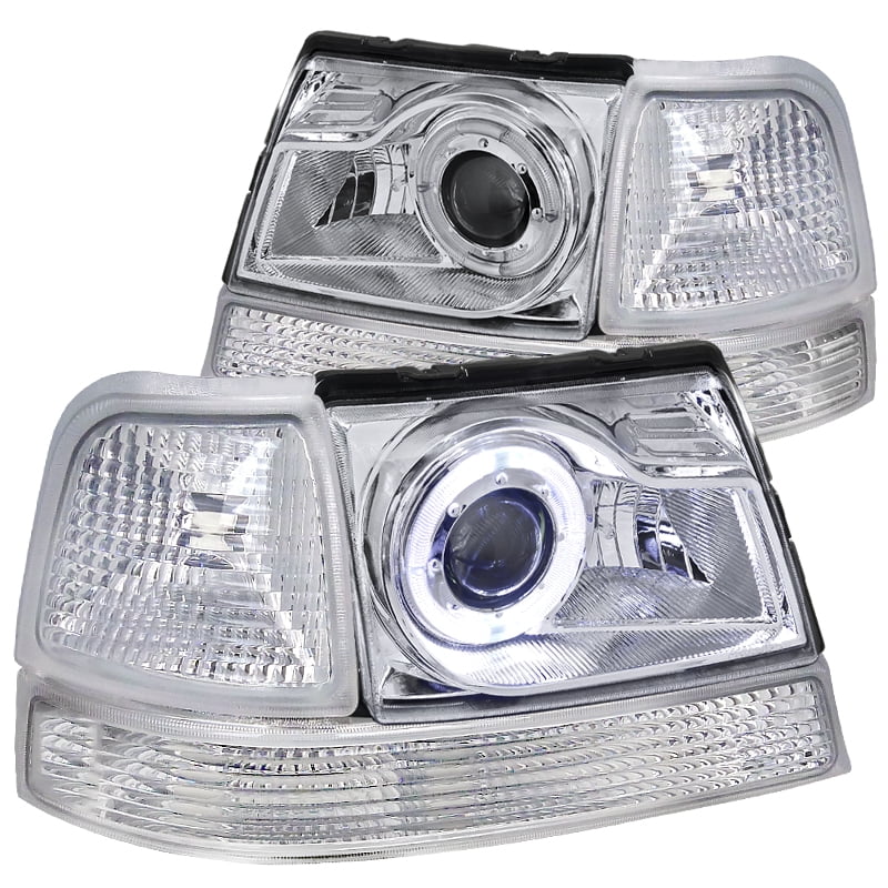 SpecD Tuning For 19982000 Ford Ranger Halo Projector Headlight Chrome + Corner Lights Bumper