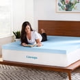 thumbnail image 2 of Linenspa - Colchoneta de Memory Foam con Gel - Sobrecolchón Refrescante de 7.5 cm - Topper para Colchón - Sensación Suave y Acolchada - Alivia Puntos de Presión - Queen, 2 of 6