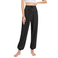 thumbnail image 3 of Pantalones de Yoga Casuales, Cómodos y de Pierna para Mujer Negro S, 3 of 7