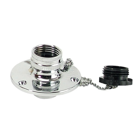 Whitecap P-2455C Chrome-Plated Brass Water Inlet - 1/2" FIPT x 3/4" GHT