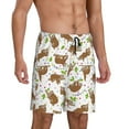 thumbnail image 2 of Mens Pajama Shorts - Cute Sloth Az Elastic Waistband Mens Sleep Shorts Soft Mens Lounge Shorts With Pockets, 2 of 8