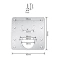 thumbnail image 2 of Plaque de Réparation de Charnière en Acier Inoxydable, 4 Pcs Plaques de Réparation de Charnière de Cuisine avec 24 Vis, 9 x 9 cm Ensemble de Réparation de Charnière de Cuisine, 2 of 5