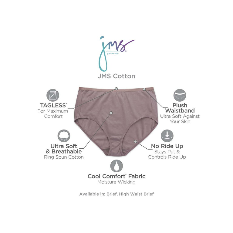 Just Intimates 13127-7 Cotton Panties / Boyleg Underwear (Pack of 6) at   Women's Clothing store
