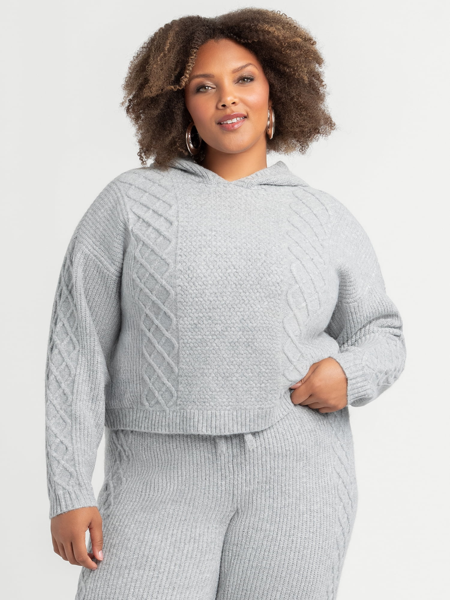 Jessica Simpson Women's Plus Brigite Sweater Set Top, Sizes 0X-4X
