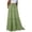 Green, variant on Women Long Skirt Fashion Solid Color Long Skirts Elastic Waist Faldas Loose Casual High Waist Saia Versatile Half-Body Dress