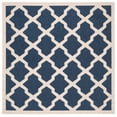 thumbnail image 3 of Safavieh Courtyard Amber Geometric Indoor/Outdoor Area Rug, Navy/Beige, 4' x 4' Square, 3 of 15
