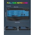 thumbnail image 4 of Teclado EAYBLY ergonómico retroiluminado con cable USB y reposamuñecas, 4 of 9