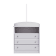 thumbnail image 4 of Cuna con Cajones Madik Color Blanco con Soporte para Tela Mosquitera 2500.0001, 4 of 6
