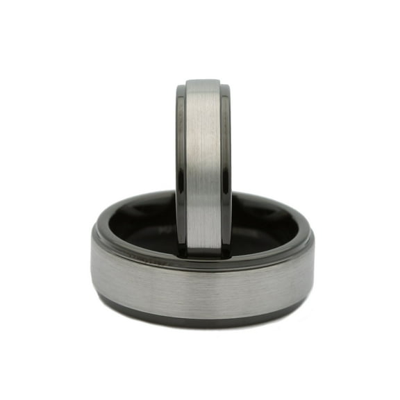 Metals Jewelry 6mm Brushed Tungsten Csrbide Comfort Fit Wedding Band Plated Black Ring Size 9.5