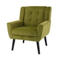 thumbnail image 3 of Modern Soft Velvet Material Ergonomics Accent Chair Living Room Chair Bedroom Chair Home Chair With Black Legs For Indoor Home, 3 of 9