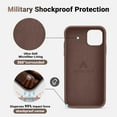 thumbnail image 5 of iPhone 11 Pro Phone Case, [Shockproof Silicone Series] with [Soft Anti-Scratch Microfiber Lining] Camera & Screen Drop Protection 5.8 inch Slim Thin Cover, Chocolate, 5 of 14