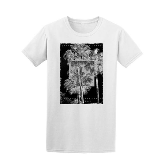 California Palm Tree Inverted T-Shirt Men -Image by Shutterstock, Male XX-Large