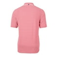 thumbnail image 3 of Men's Cutter & Buck Red Utah Utes Big & Tall Team Logo Virtue Eco Pique Stripe Recycled Polo, 3 of 3