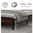 thumbnail image 4 of NNV Bed Frame with LED Lights Headboard, Metal Platform Bed Frame Brown - Queen, 4 of 5