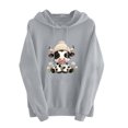 thumbnail image 2 of Aimik Women's Cute Cow Graphic Hoodies Sweatshirts Long Sleeve Pullover Tops with Drawstring Pockets Fall Loose Comfy Hoodied Tops, 2 of 6