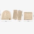 thumbnail image 2 of SYMOID Thermal Winter Beanie Hat, Neck Gaiter & Touchscreen Gloves Set, 100% Wool Fleece Lined, Unisex 3-Piece, Pink,Size Free Size, 2 of 4