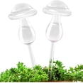 thumbnail image 1 of Bolas de riego para plantas, bolas de autorriego, bombillas de riego de plantas de vidrio transparente soplado a mano para uso interior y exterior, 2 hongos, 1 of 5