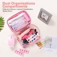 thumbnail image 2 of Kit de Uñas para Principiantes con Todo: Set de Polvo Acrílico Líquido Profesional para Uñas con Taladro de Mano de Práctica, Luz U V en Bolsa Cosmética para Mujer, Salón, Hogar (Rosa), 2 of 7