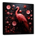 thumbnail image 2 of Designart "Feathered Ping Pong Fiasco" Animals Framed Wall Art - Traditional Pink Flamingo Living Room Framed Canvas Art, 2 of 6