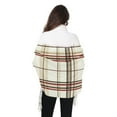 thumbnail image 4 of FORMRS Womens Scarf Winter Soft Long Big Warm Shawls Wrap Tassel Scarves, Cream Plaid, 4 of 9