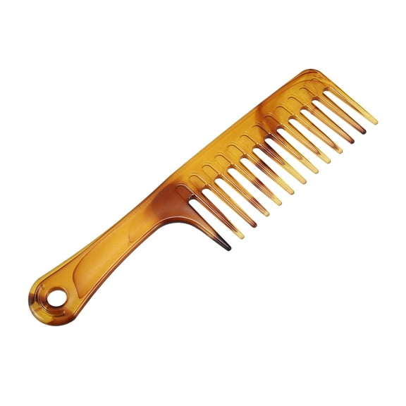 Vocoste Wide Tooth Comb for Curly Hair Wet Hair Detangling Comb Hair Combs with Handle Brown