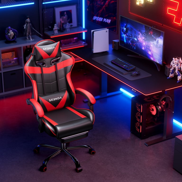 Seenda Gaming Chair, Ergonomic Reclining Adjustable Chair with