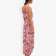 thumbnail image 5 of Women's Floral Print Tie Strap Summer Dress- Small, Coral, 5 of 5