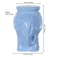 thumbnail image 5 of JONATHAN Y Orla 18.5" Modern Bohemian Elephant Ceramic Garden Stool, Blue, 5 of 8