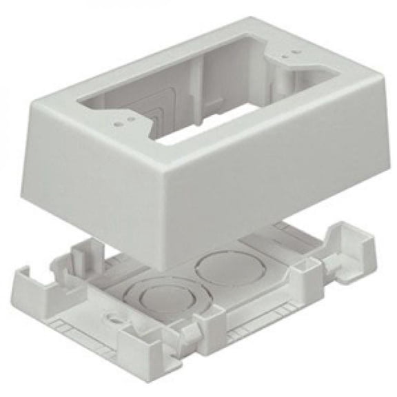 panduit jbx3510iw-a 1-gang outlet box, off white, 2-piece
