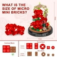 thumbnail image 3 of NAYIHOOP Red Rose Bouquet Building Sets Botanical for Adults Girls Not Compatible with Lego, 3 of 7