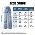 thumbnail image 4 of FEDPOP Baggy Jeans for Girls Wide Leg Ripped High Elastic Waisted Denim Pants Cute Summer Trousers Y2K Streetwear 7-14Y, 4 of 7