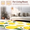 thumbnail image 2 of ODIKA 5'x7' Machine Washable Non-Slip Area Rug, Stylized Lemon Inspired Abstract with Cream Background and Yellow Highlights High Traffic Rug, Yellow, 127794, 2 of 7