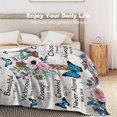 thumbnail image 3 of Inspirational Vintage Floral Flannel Throw Blanket with Uplifting Scripture Messages - Soft, All-Season Comfort for Sofa & TV, Perfect Religious Gift for Holidays, Birthdays, 3 of 6
