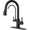 thumbnail image 3 of Kitchen Faucet with Pull Down Sprayer Modes  Stainless Steel High Arc Vintage Kitchen Sink Faucets  Single Handle Pull Out Faucet for Farmhouse Camper Rv Bar  for or Hole  Matte, 3 of 4