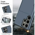 thumbnail image 5 of for Samsung Galaxy S24 Ultra Case with Screen Protector [Not-Yellowing] Samsung Galaxy S24 Ultra Phone Case Wallet Card Holder Shockproof Phone Case for Samsung S24 Ultra 6.8 inch Dark Blue, 5 of 14