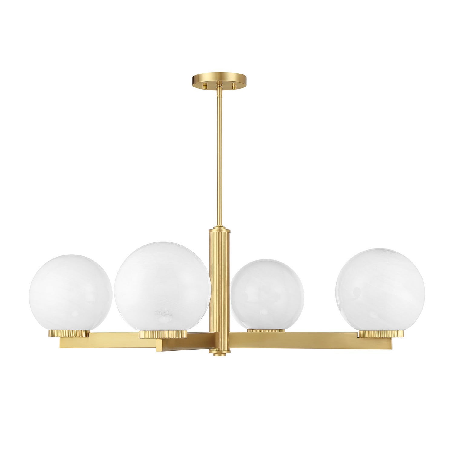 Chandelier in Natural Brass