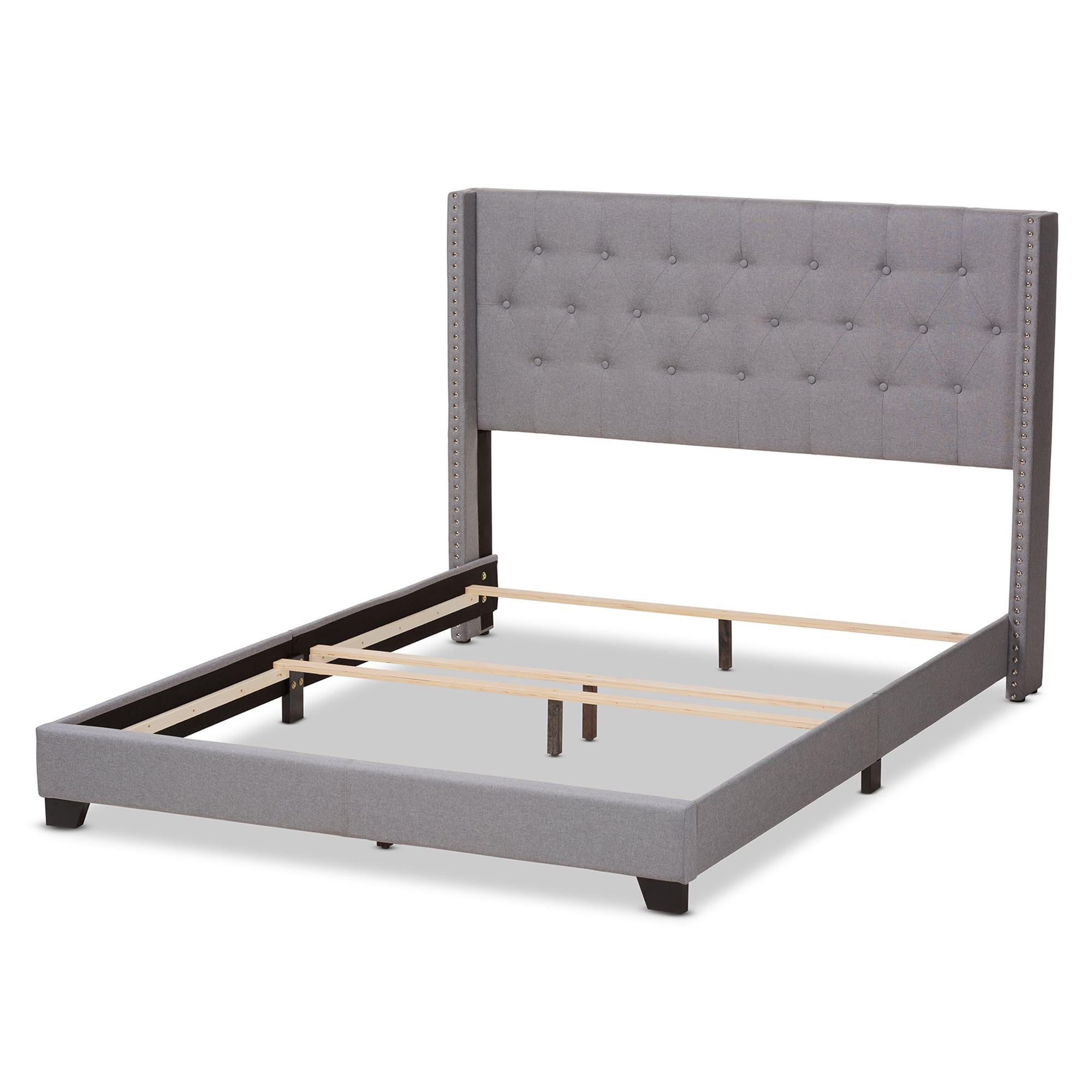 Matri Aina bed, 180 x 200 cm, light grey