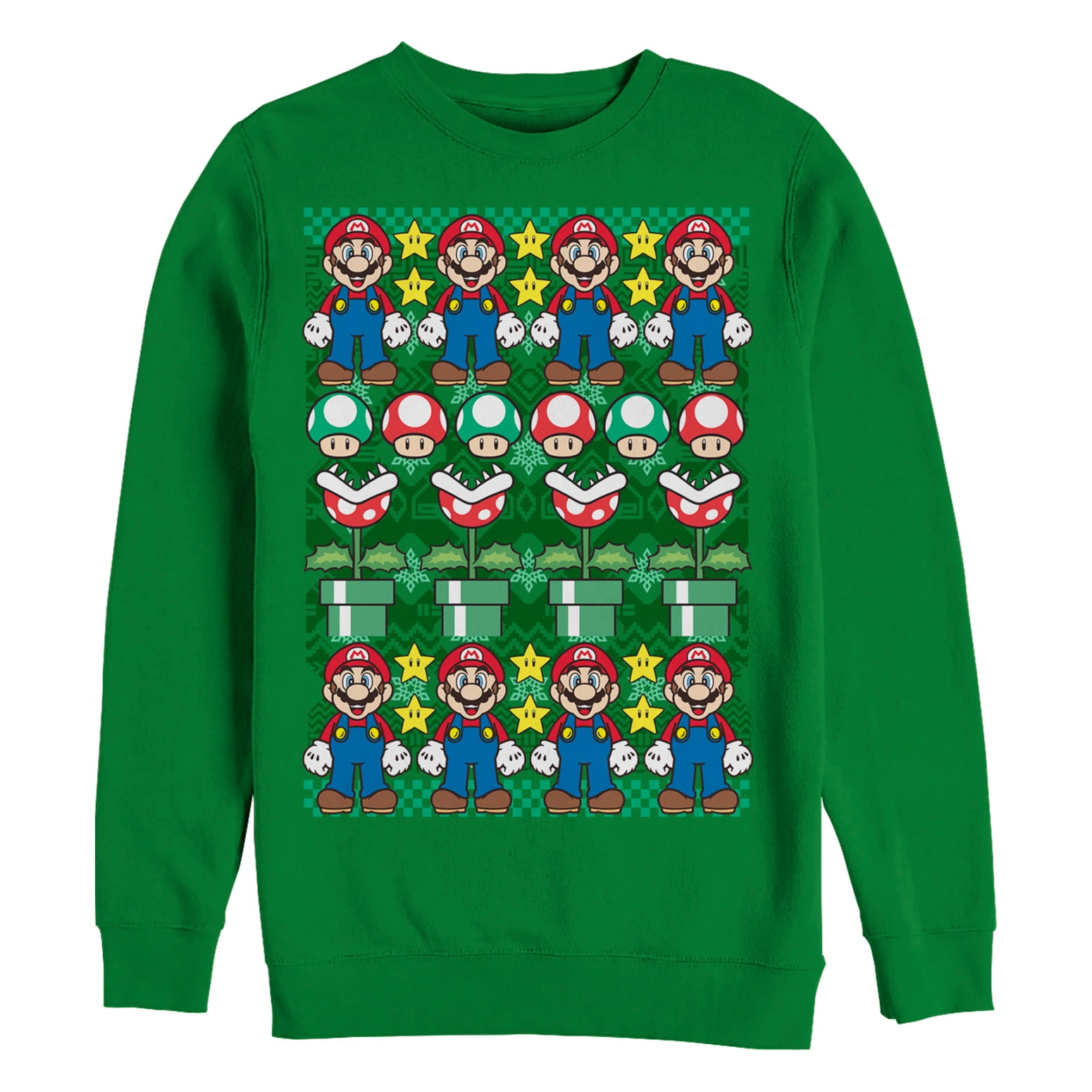 Nintendo - Nintendo Men's Ugly Christmas Sweater Mario Sweatshirt - Walmart.com