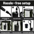 thumbnail image 2 of Portable Shower for Camping, 6000mAh Rechargeable Camp Shower Pump with Large Capacity Foldable Bucket, Filtered Shower Head, Outdoor Camp Shower Pump for Hiking, RV, Traveling, Car Washing, Pet Bath, 2 of 7