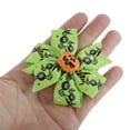 thumbnail image 4 of Unique Bargains 1 Pc Hair Clip Halloween Bow Pumpkin Hair Clips for Women Green, 4 of 5