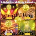 thumbnail image 4 of 20 Inch Large Mirror Disco Ball, Hanging Party Decor with Glass Mirror Tiles for Wedding, Stage, Dance Floor & Holiday Decoration, Golden, 4 of 10