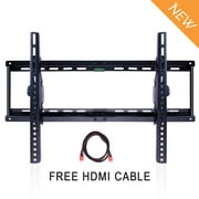 Adjustable TV Wall Mount - Tilting TV Mounting Brackets fit 37, 40, 42, 46, 50, 55, 65, 70 Inch Plasma Flat Screen TV with HDMI cable