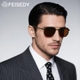 thumbnail image 2 of HBMYN Polarized Aviator Sunglasses for Men Square Retro Metal Frame Uv 400 Protection, 2 of 7