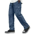 thumbnail image 2 of Ceisia Men Solid Color Corduroy Straight Leg Pants Elastic Waist Drawstring Gift Casual Trousers, 2 of 6