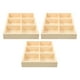 thumbnail image 2 of Organizador de escritorio de madera de 3 piezas con compartimentos para crayones y materiales de arte. Caja de almacenamiento de madera maciza. Bandeja organizadora de oficina., 2 of 8